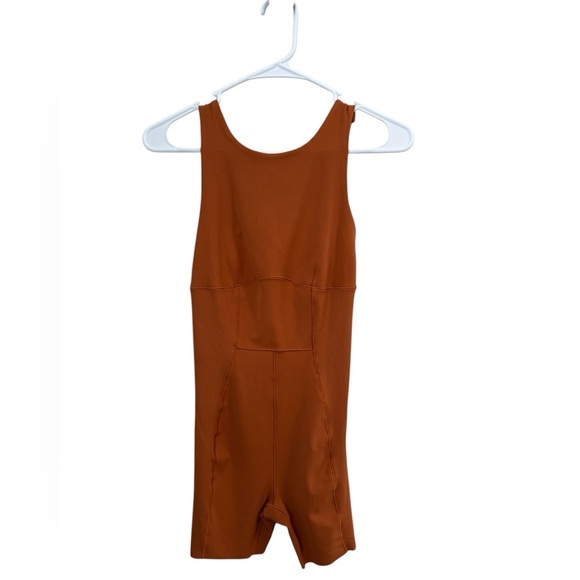 Nike Yoga Dri-Fit Luxe 5" Jumpsuit | Dark Russet Orange Size small - Picture 1 of 14